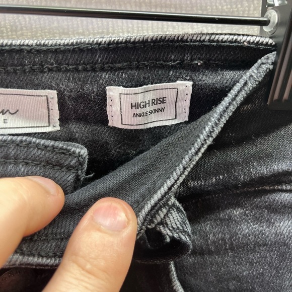 KanCan Signature High Rise Ankle Skinny Jeans Womens 24 Denim Black Stretch 2159 - Picture 3 of 9